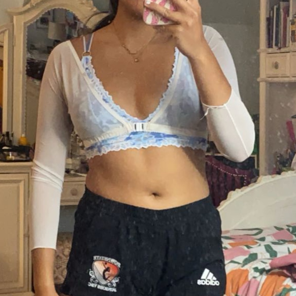 White sheer women’s top